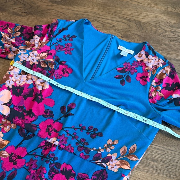 London Times Women's 10 3/4 Sleeve Dress - Picture 7 of 12